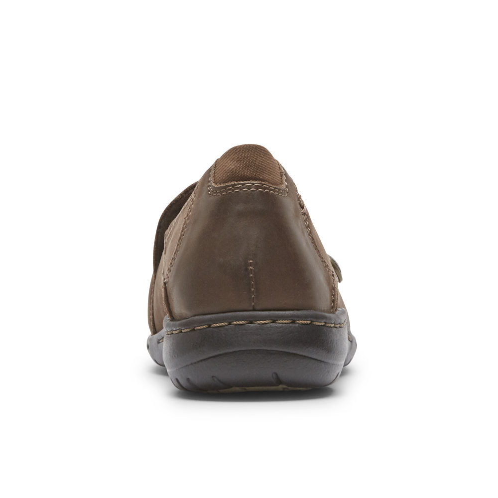 Rockport Womens Slip-On Brown - Cobb Hill Paulette - UK 652-MWHQVA